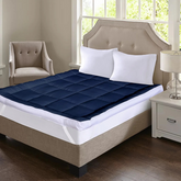 Mattress Topper Cozy & Snug - Navy Blue