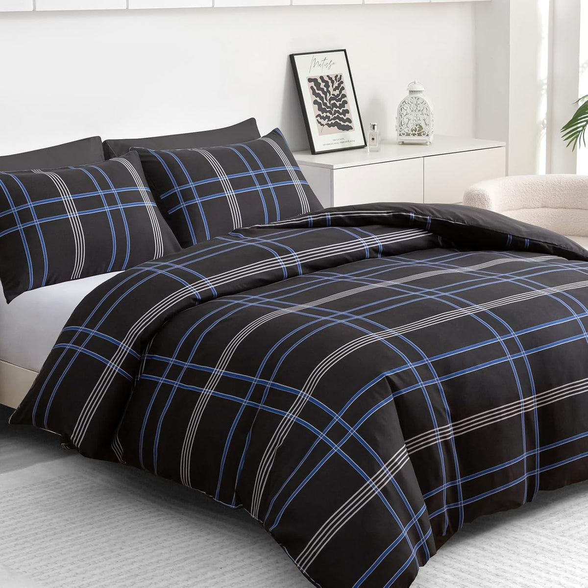 ORYX HOME Cotton Duvet Cover Set – Ultra Soft Reversible Bedding Set with Zipper Closure, Hypoallergenic & OEKO-TEX Certified