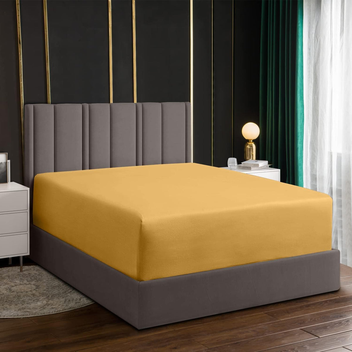 ORYX HOME Cotton Fitted Bed Sheet – Ultra Soft Deep Pocket Sheet with Elastic Fit, Breathable, Hypoallergenic & OEKO-TEX Certified