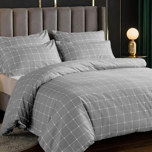 ORYX HOME Cotton Duvet Cover Set – Ultra Soft Reversible Bedding Set with Zipper Closure, Breathable, Hypoallergenic & OEKO-TEX Certified