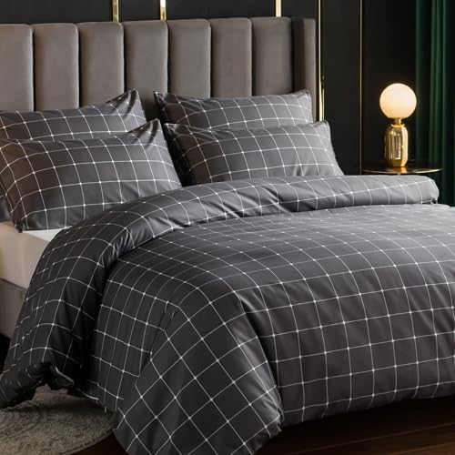 ORYX HOME Cotton Duvet Cover Set – Ultra Soft Reversible Bedding Set with Zipper Closure, Breathable, Hypoallergenic & OEKO-TEX Certified