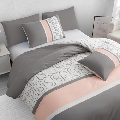 ORYX HOME Cotton Duvet Cover Set – Ultra Soft Reversible Bedding Set with Zipper Closure, Breathable, Hypoallergenic & OEKO-TEX Certified