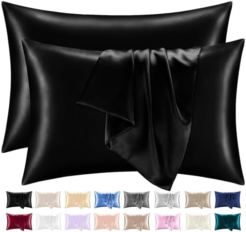 ORYX HOME Satin Pillowcases Set – Ultra Smooth Silk-Like Pillow Covers with Envelope Closure, Hair & Skin Friendly, OEKO-TEX Certified
