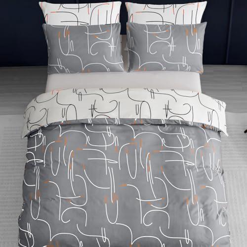 King Size Duvet Cover Set | Premium Microfiber | 3-Piece Reversible Bedding