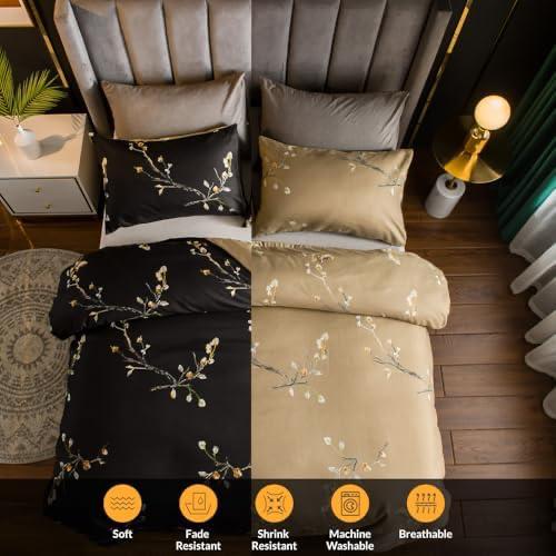 Single Duvet Cover Set – Premium Double-Brushed Microfiber, Reversible Bedding with Pillowcase (135×200 cm), Oeko-Tex Certified